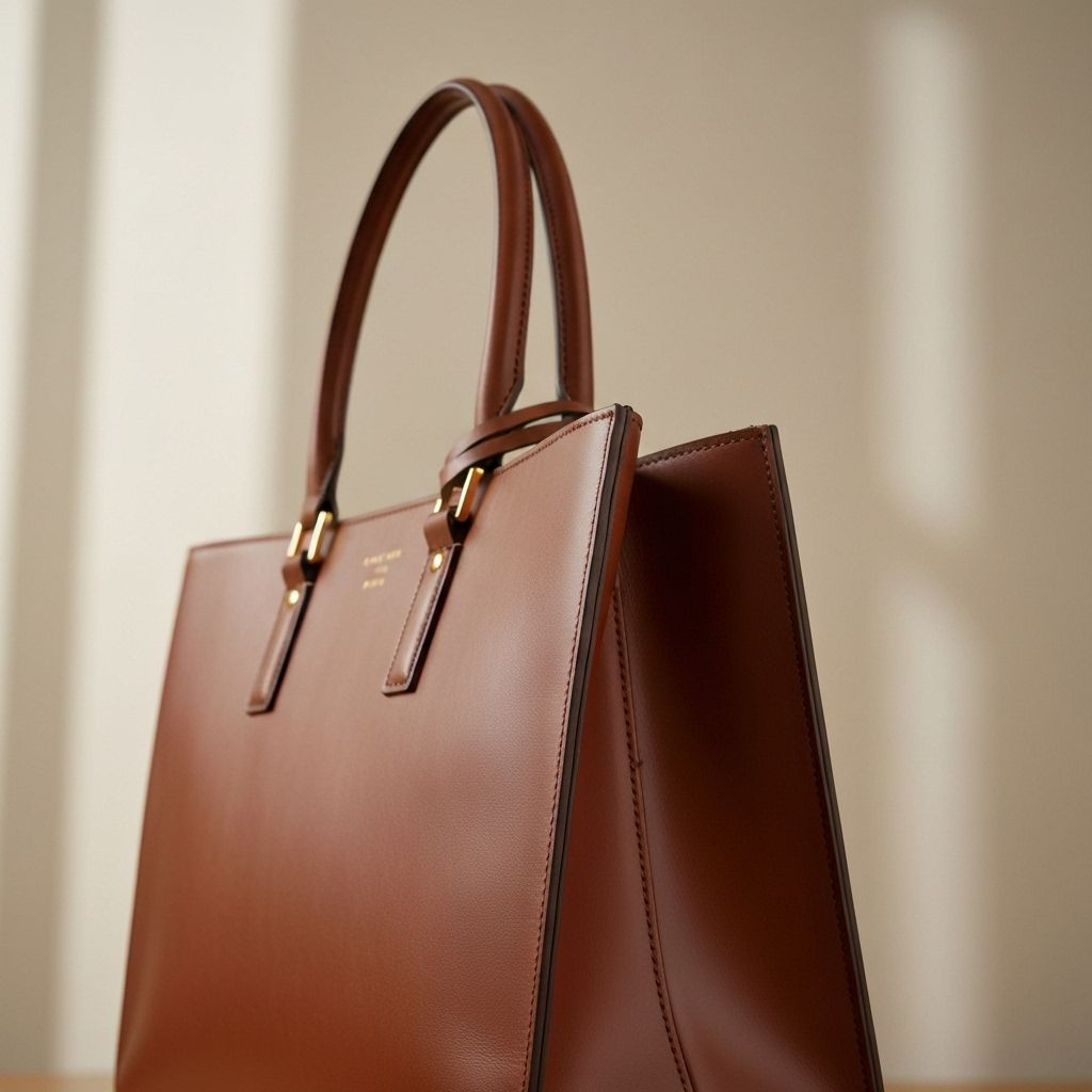 Milano Leather Tote view 2